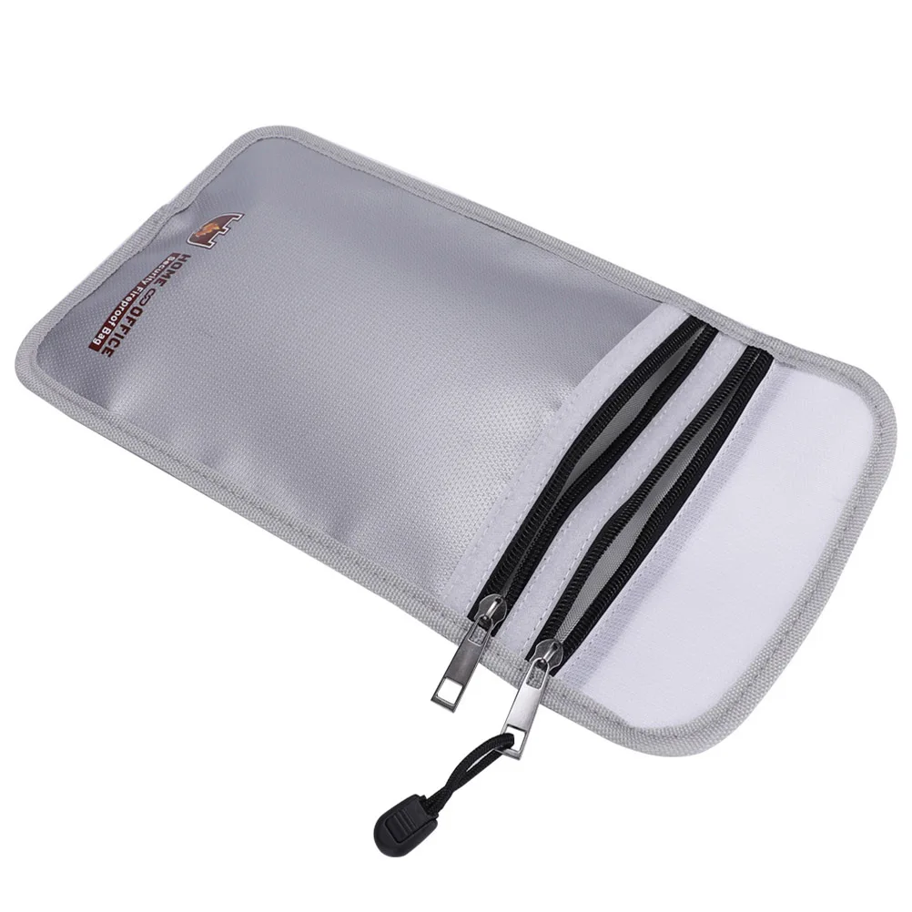 Fireproof File Bag Documents Storage Double Zipper Cash Dividers Silver Portfolio Pouch Large Capacity Fiberglass Practical Use
Fireproof File Bag Documents Storage Double Zipper Cash Dividers Silver Portfolio Pouch Large Capacity Fiberglass Practical Use