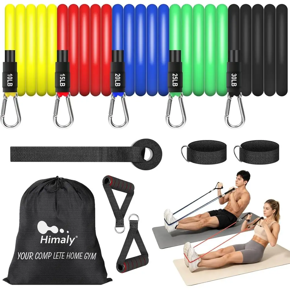 Strength Training Set with Elastic Bands, Ankle Straps, Door Anchor, Handles, and Carry Bag for Home and Outdoor Workouts
Strength Training Set with Elastic Bands, Ankle Straps, Door Anchor, Handles, and Carry Bag for Home and Outdoor Workouts
