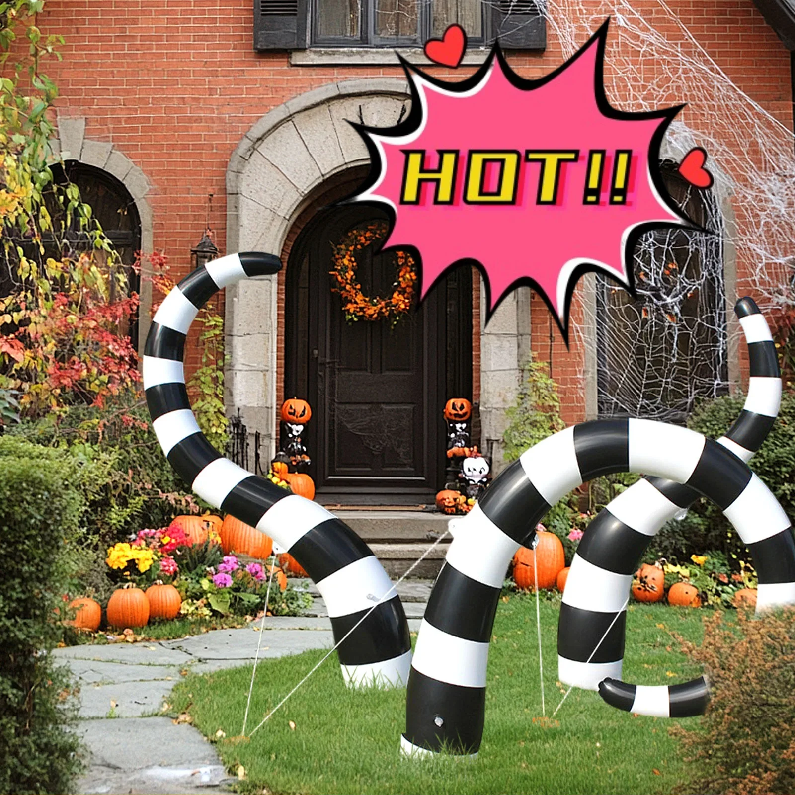 3 Pcs Halloween Sandworm Inflatable Decorations 6ft Glowing Giant Snake Patio Decoration With Built-in LED Sandworm Decoration F
3 Pcs Halloween Sandworm Inflatable Decorations 6ft Glowing Giant Snake Patio Decoration With Built-in LED Sandworm Decoration F