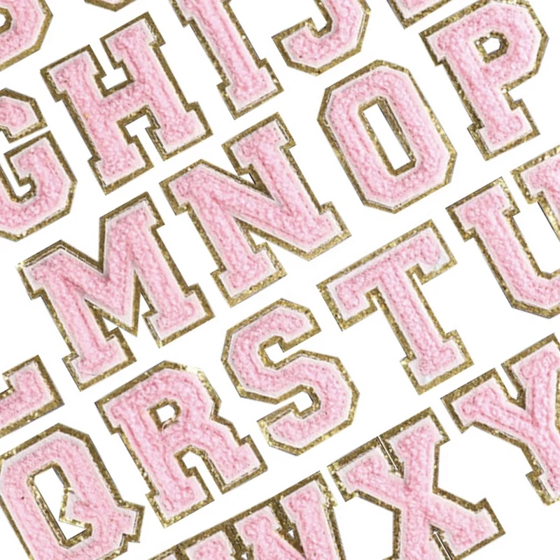 1pcs 5.5CM Pink Chenille Letter Patches Iron on Towel Embroidered Felt Alphabet Glitter Sequin Heat Adhesive ABC DEF DIY Name
1pcs 5.5CM Pink Chenille Letter Patches Iron on Towel Embroidered Felt Alphabet Glitter Sequin Heat Adhesive ABC DEF DIY Name