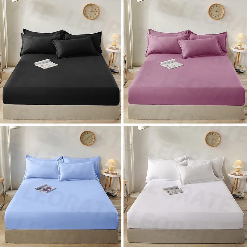 100% Cotton Fitted Bed Sheet With Elastic Band Solid Color Anti-slip Adjustable Mattress Cover For Single Double King Queen Beds
100% Cotton Fitted Bed Sheet With Elastic Band Solid Color Anti-slip Adjustable Mattress Cover For Single Double King Queen Beds