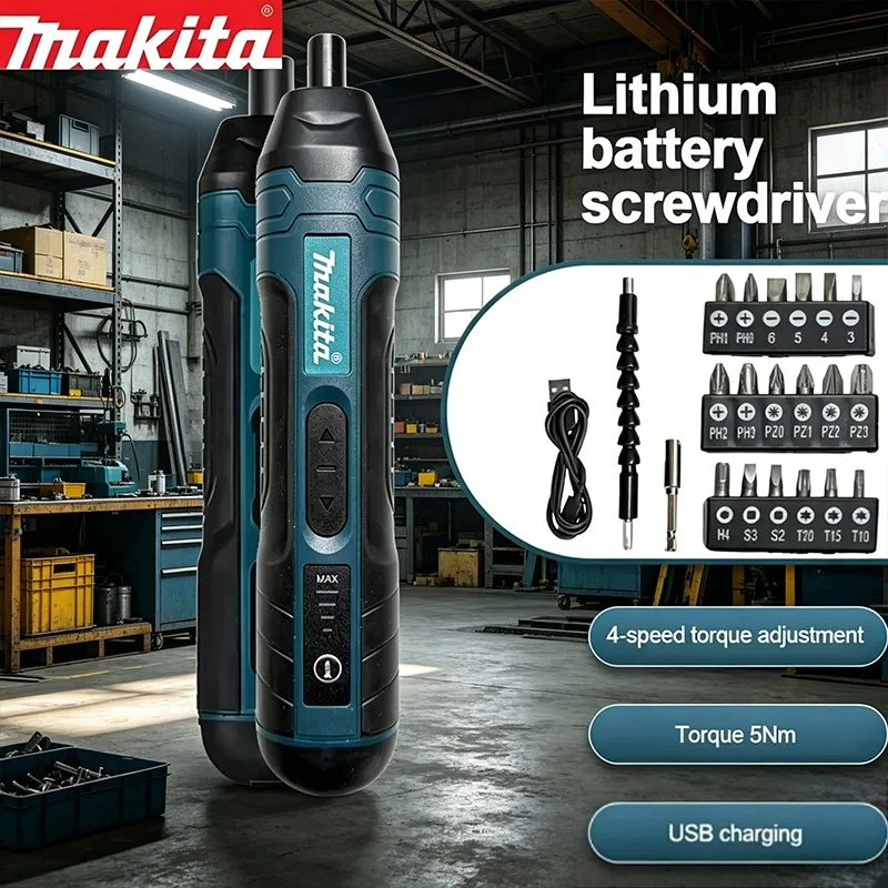 Makita Cordless Electric Screwdriver Set 2pcs/20pcs/105pcs 3.6V 5N.m Torque 1/4' Chuck 1300mAh Li-Ion Battery for Home Repair
Makita Cordless Electric Screwdriver Set 2pcs/20pcs/105pcs 3.6V 5N.m Torque 1/4' Chuck 1300mAh Li-Ion Battery for Home Repair
