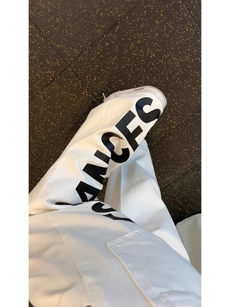 American Hip Hop Loose Straight Leg White Jeans Men's Autumn High Street Trendy Brand Vibe Cool Street Sport Pants
American Hip Hop Loose Straight Leg White Jeans Men's Autumn High Street Trendy Brand Vibe Cool Street Sport Pants