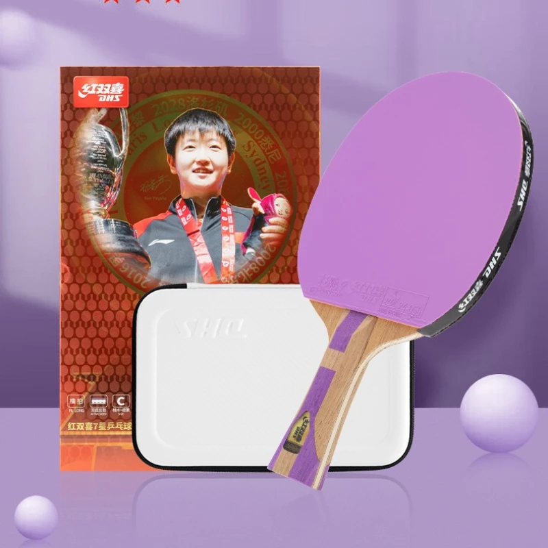 DHS Hurricane Table Tennis Rackets Professional 7 Star Ping Pong Paddle Racket Bat Hurricane 9 +3 With Case Bag F7001
DHS Hurricane Table Tennis Rackets Professional 7 Star Ping Pong Paddle Racket Bat Hurricane 9 +3 With Case Bag F7001