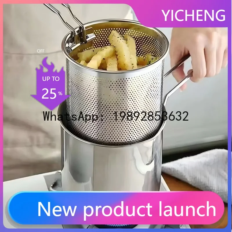 LYY Deep Frying Pot Kitchen Fryer With Strainer Stainless Steel Tempura Fryer Pan Fry Pot Chicken Fried Chicken Cooking Tools
LYY Deep Frying Pot Kitchen Fryer With Strainer Stainless Steel Tempura Fryer Pan Fry Pot Chicken Fried Chicken Cooking Tools
