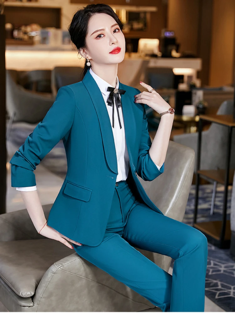 High Quality Elegant Business Wear Office Suit Pants 2 Piece Set Fashion Spring and Autumn Slim Female Blazer Versatile Trousers
High Quality Elegant Business Wear Office Suit Pants 2 Piece Set Fashion Spring and Autumn Slim Female Blazer Versatile Trousers