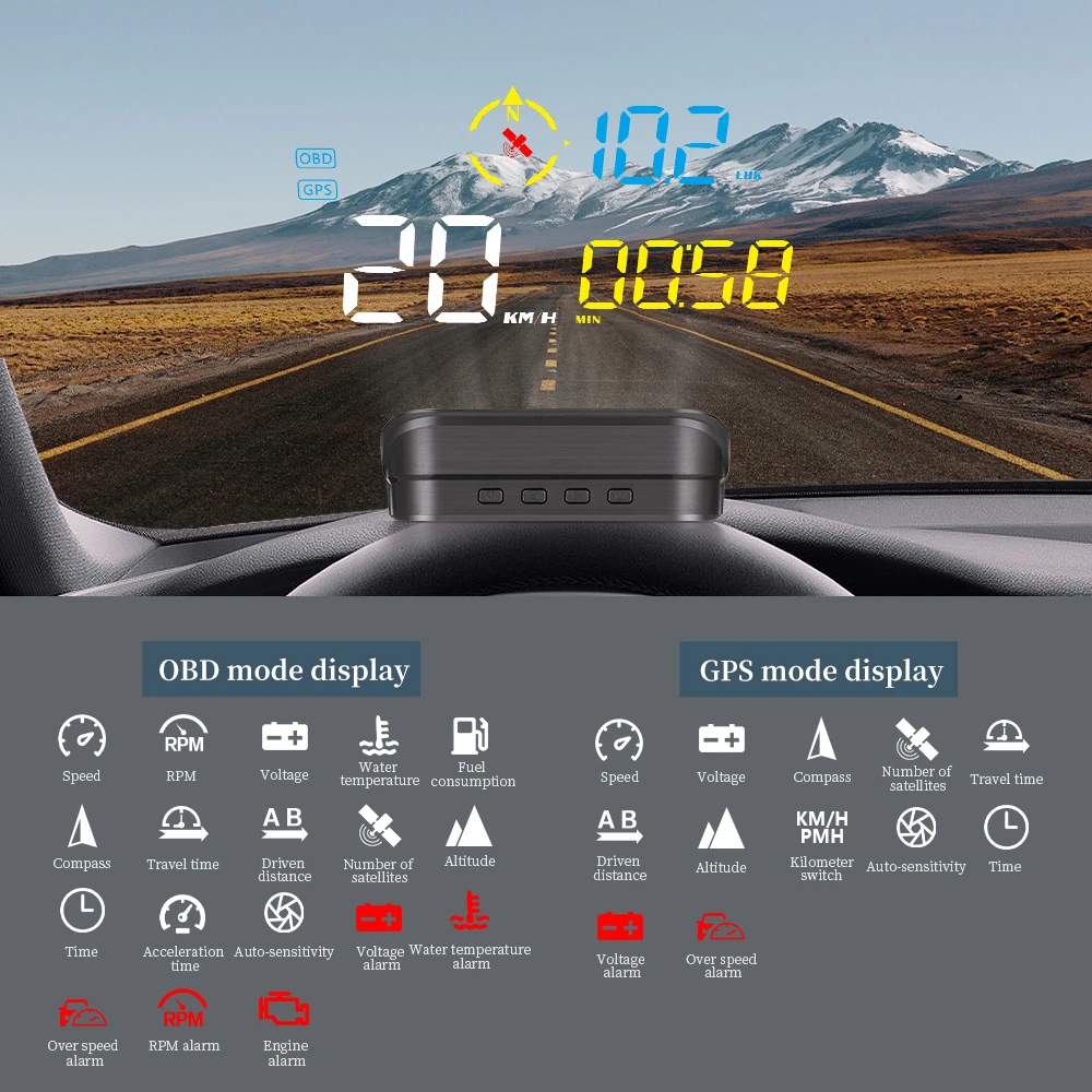 2026 Smart HUD M21 Universal GPS Projector Meter with Water Temperature & Clock Function Car Hud Head-Up Display OBD2 Auto HUD
2026 Smart HUD M21 Universal GPS Projector Meter with Water Temperature & Clock Function Car Hud Head-Up Display OBD2 Auto HUD