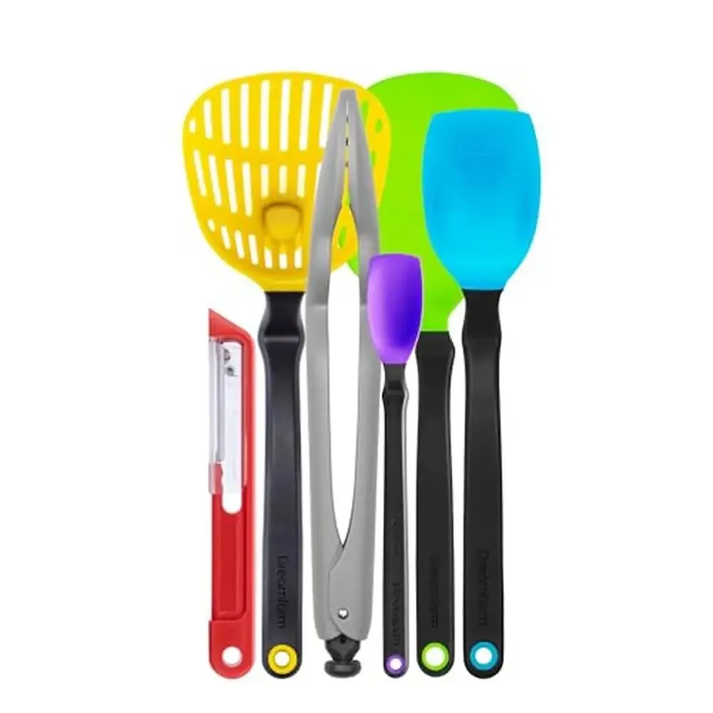 Silicone & Nylon Cooking Utensils Set with Chopula Supoons Clongs Lite Sharple Ultimate Non-Stick Tools Self-Sharpening Swivel
Silicone & Nylon Cooking Utensils Set with Chopula Supoons Clongs Lite Sharple Ultimate Non-Stick Tools Self-Sharpening Swivel