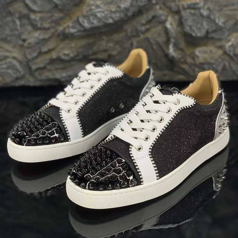 men casual hip hop rock dress rivets shoes soft leather spikes studded shoe breathable brand designer sneakers stylish footwear
men casual hip hop rock dress rivets shoes soft leather spikes studded shoe breathable brand designer sneakers stylish footwear