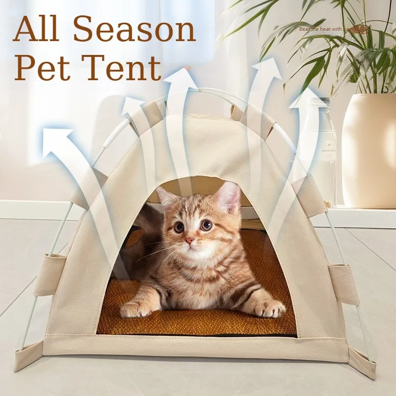 All Season Pets Tent Scratch Resistant Dogs Cats House with Cooling Mat Breathable Foldable Kitten Cave for Indoor Outdoor Use
All Season Pets Tent Scratch Resistant Dogs Cats House with Cooling Mat Breathable Foldable Kitten Cave for Indoor Outdoor Use