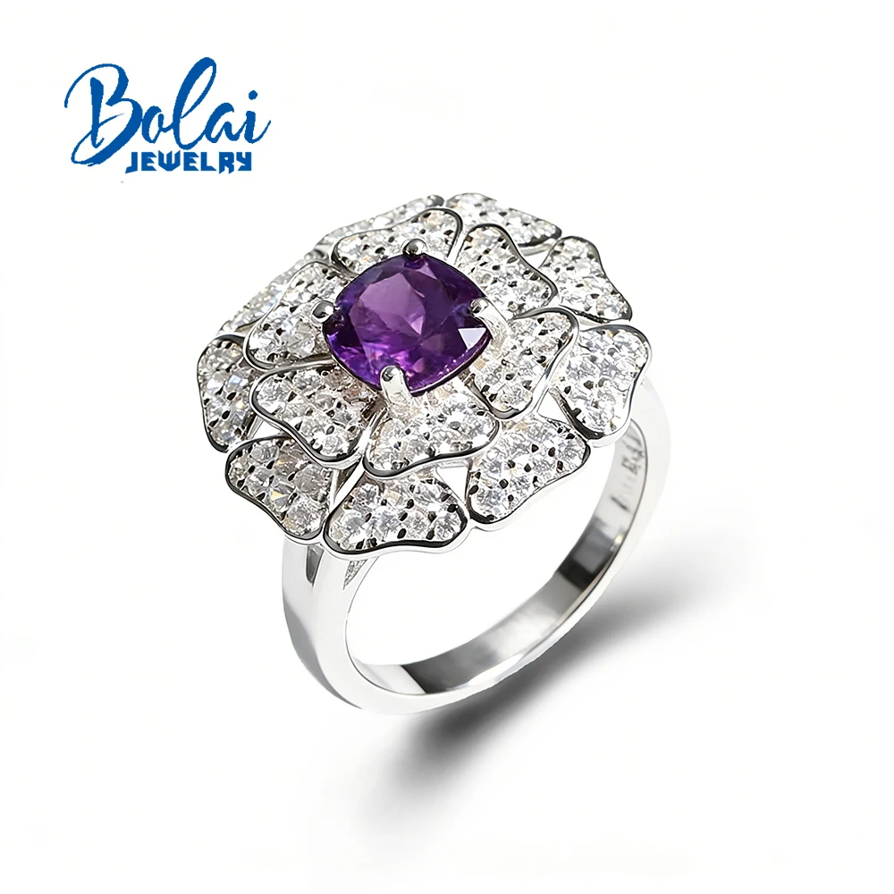 Light Luxury 925 sterling silver women ring Natural Amethyst February Birthstone fine jewelry anniversary Banquet Festival gift
Light Luxury 925 sterling silver women ring Natural Amethyst February Birthstone fine jewelry anniversary Banquet Festival gift