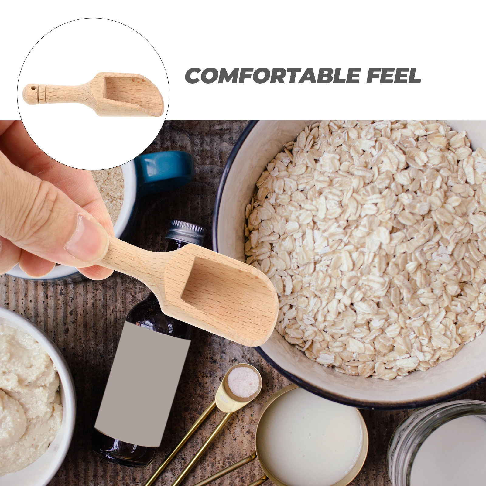 4pcs Wooden Condiment Spoon Biodegradable Environmentally Friendly Fall Proof Heat Resistant Tableware Set Wood Salt
4pcs Wooden Condiment Spoon Biodegradable Environmentally Friendly Fall Proof Heat Resistant Tableware Set Wood Salt