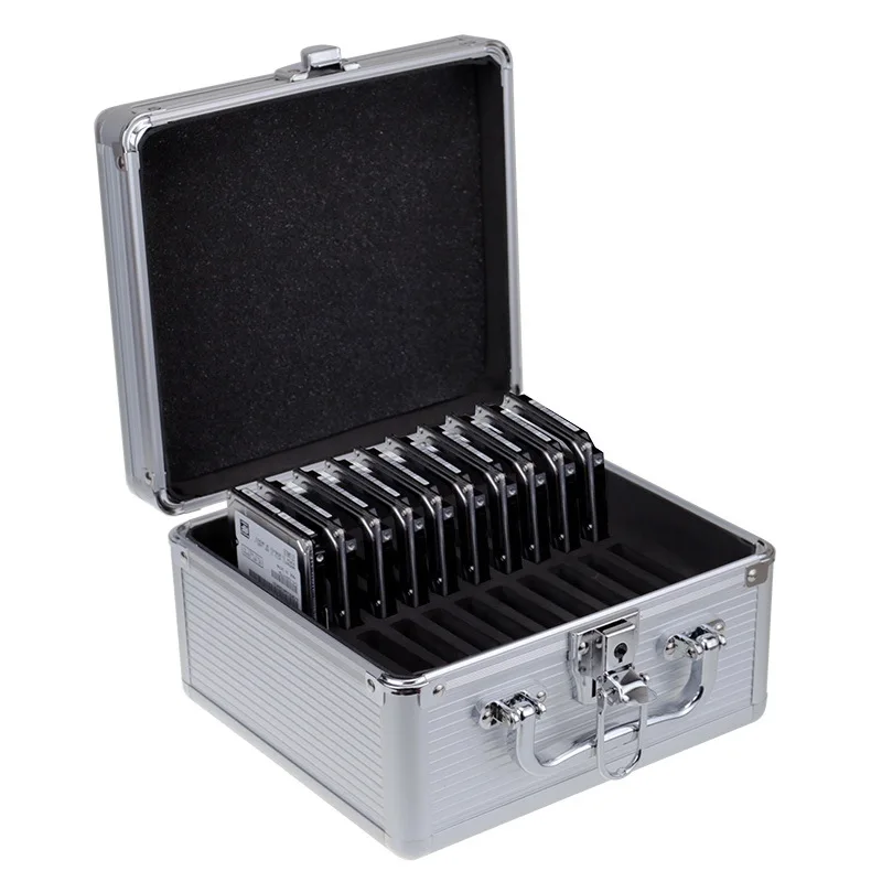 2.5 Inch Aluminum Alloy Hard Drive Storage Box With Security Lock 20 Bays Moistureproof Hard Drive Storage Case
2.5 Inch Aluminum Alloy Hard Drive Storage Box With Security Lock 20 Bays Moistureproof Hard Drive Storage Case