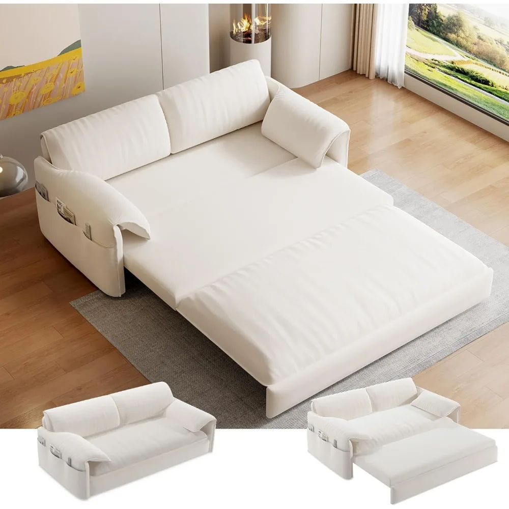 63.8" Futon Sofa Bed Queen Size, Pull Out Bed, 3-in-1 Convertible Sleeper Sofa with Side Pocket, Modern Velvet Futon Couch for L
63.8" Futon Sofa Bed Queen Size, Pull Out Bed, 3-in-1 Convertible Sleeper Sofa with Side Pocket, Modern Velvet Futon Couch for L