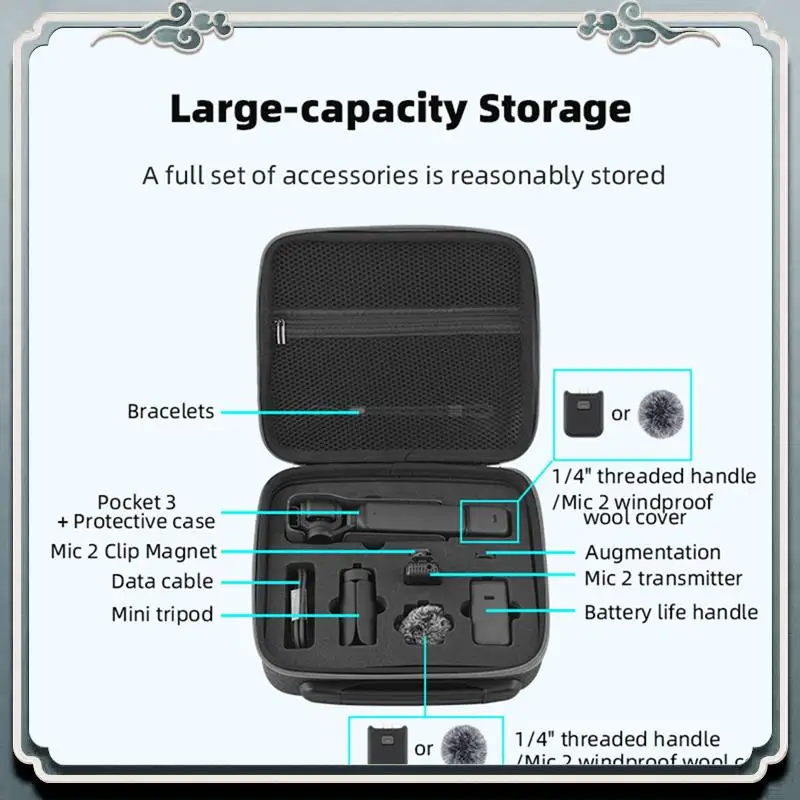 Premium Storage Bag Camera Storage Bag Camera Body Handbag Camera Accessories For DJI Osmo Pocket 3
Premium Storage Bag Camera Storage Bag Camera Body Handbag Camera Accessories For DJI Osmo Pocket 3