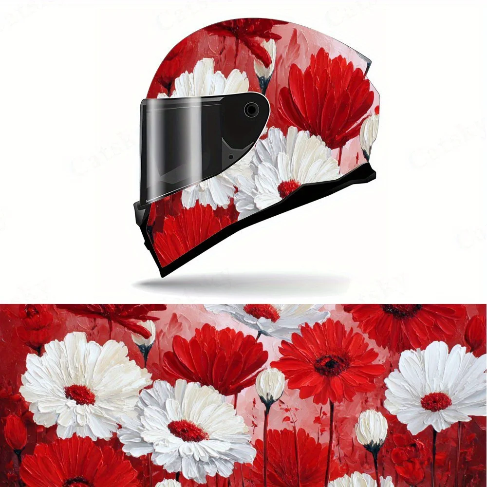 Red and White Flowers-Durable Waterproof PVC, Self-Adhesive Motorcycle Racing Helmet Decal, Perfect Gift for Motorcycle Enthusia
Red and White Flowers-Durable Waterproof PVC, Self-Adhesive Motorcycle Racing Helmet Decal, Perfect Gift for Motorcycle Enthusia