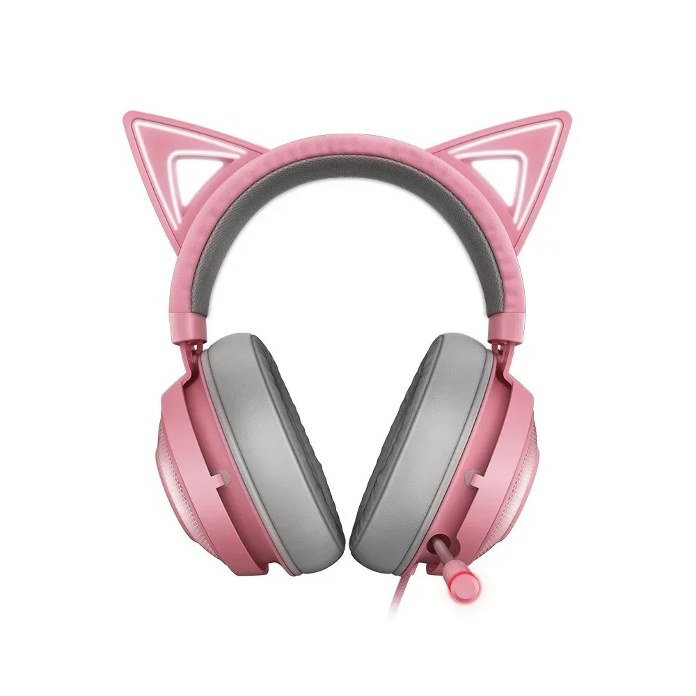 Razer Kraken Kitty Gaming Headset TNX 7.1 Surround Sound Headset with Active Noise Reduction Microphone 50mm Driver Unit Quartz
Razer Kraken Kitty Gaming Headset TNX 7.1 Surround Sound Headset with Active Noise Reduction Microphone 50mm Driver Unit Quartz