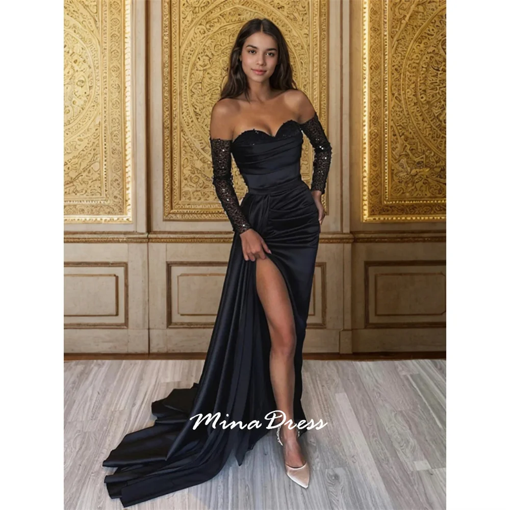 Mina Customized Backless Elegant Dresses for Woman Wedding Guest Sleeveless Evening Dress Woman Sequin High Slit Strapless Prom
Mina Customized Backless Elegant Dresses for Woman Wedding Guest Sleeveless Evening Dress Woman Sequin High Slit Strapless Prom