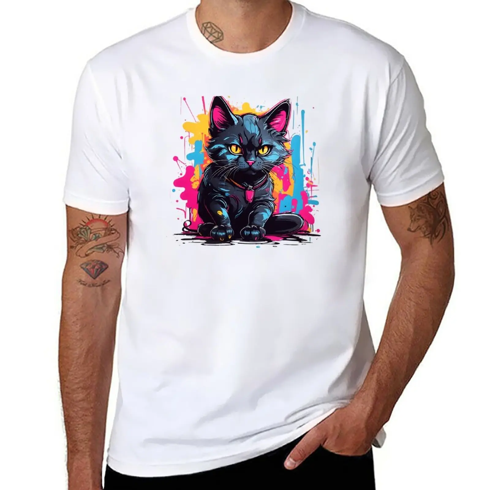 A mischievous black cat. T-Shirt Aesthetic clothing sweat shirt quick-drying t-shirt mens cotton t shirts
A mischievous black cat. T-Shirt Aesthetic clothing sweat shirt quick-drying t-shirt mens cotton t shirts