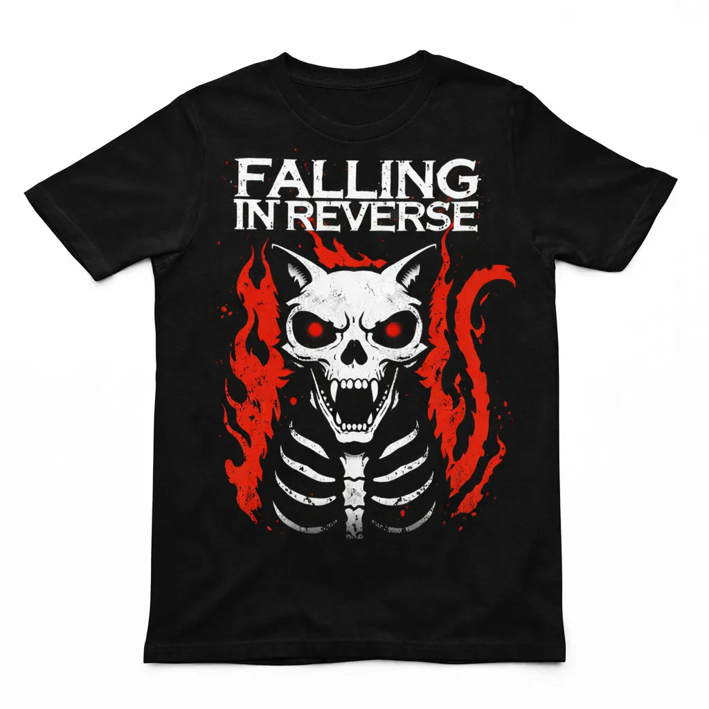 Falling in Reverse x-ray cat t-shirt, rock band graphic tee, black unisex shirt
Falling in Reverse x-ray cat t-shirt, rock band graphic tee, black unisex shirt