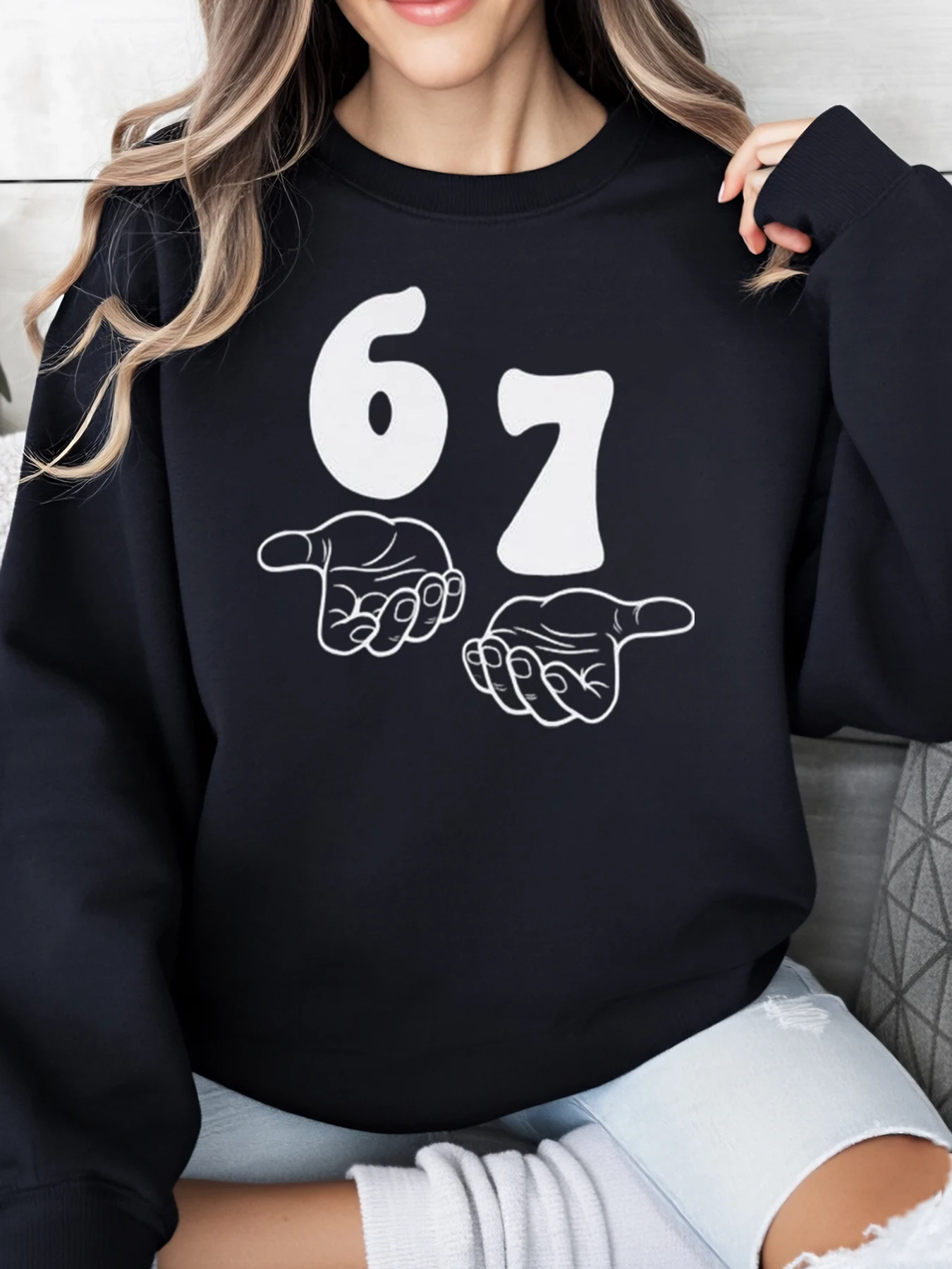 Толстовка на Хэллоуин с табличками номер 67, женская повседневная одежда для вечеринок, черная, больших размеров
Толстовка на Хэллоуин с табличками номер 67, женская повседневная одежда для вечеринок, черная, больших размеров