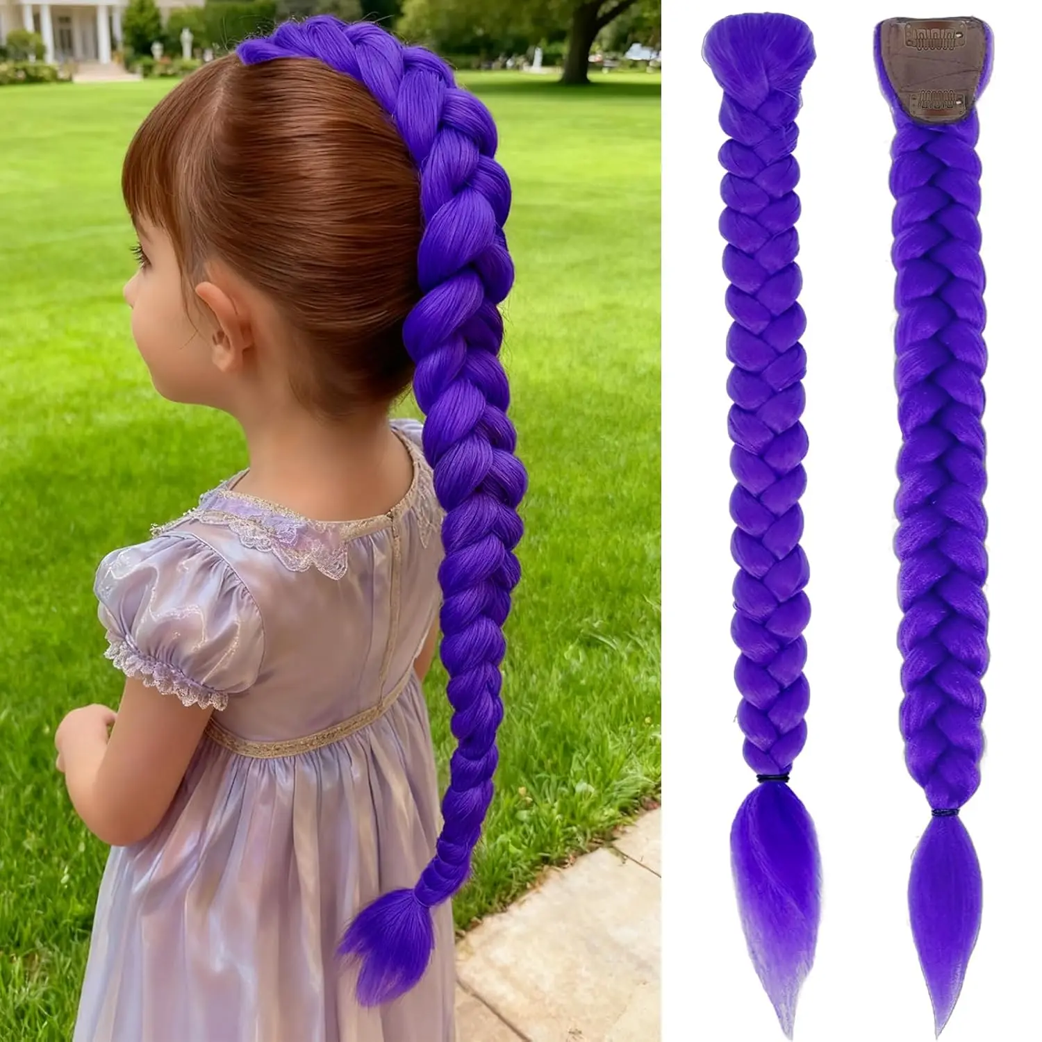 Long Purple Braid Ponytail Extensions Pre Stretched Hair Extensions for Braids Easy Clip in Ponytail for Teen Cosplay Halloween
Long Purple Braid Ponytail Extensions Pre Stretched Hair Extensions for Braids Easy Clip in Ponytail for Teen Cosplay Halloween