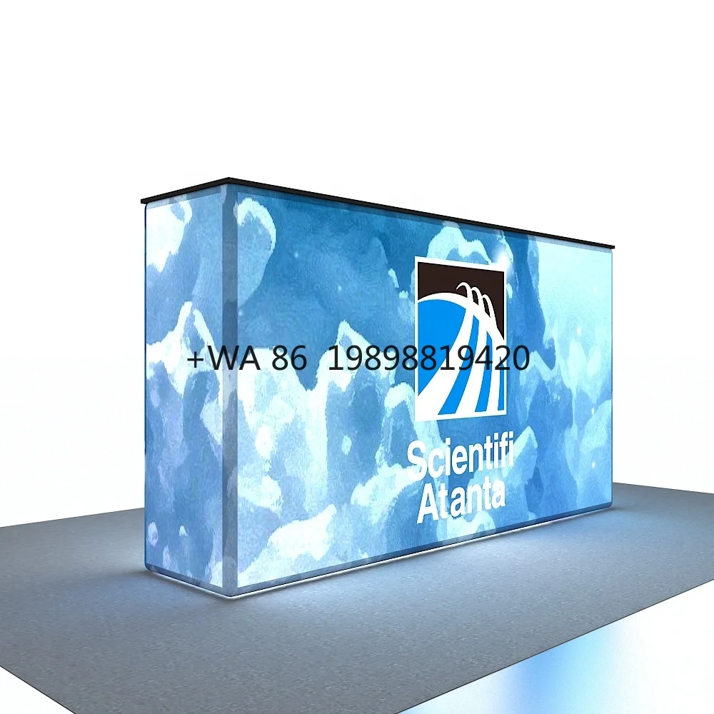 High Quality 6ft Tool Free Aluminum Exhibition Box LED Backlit Promotion Counters Fair Portable Trade Show Display Counter
High Quality 6ft Tool Free Aluminum Exhibition Box LED Backlit Promotion Counters Fair Portable Trade Show Display Counter