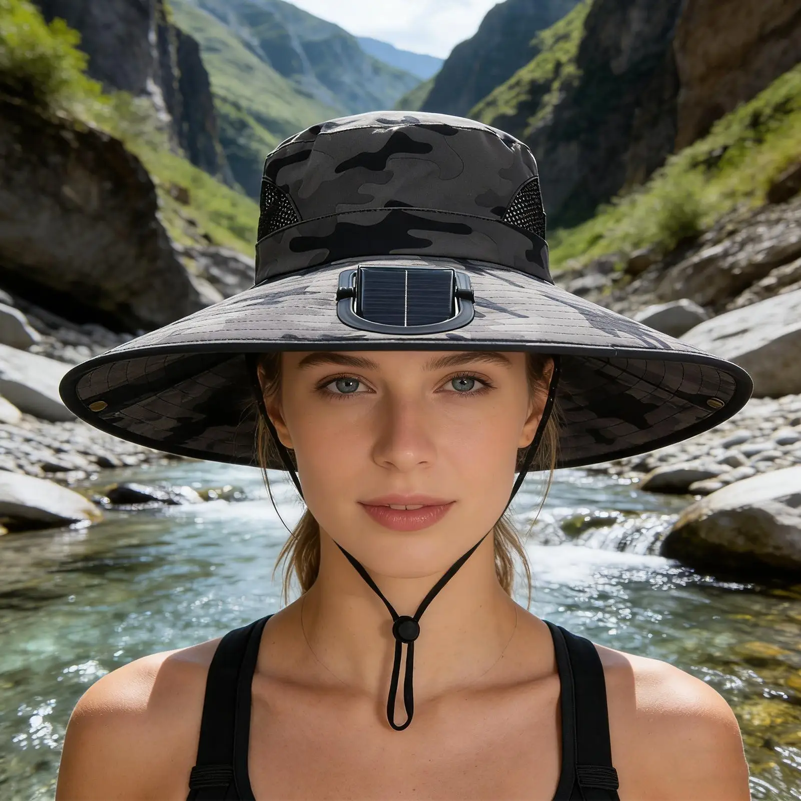 Fishing Hat Portable Wide Brim Headgear With Solar Fan Sun Bucket Solar Fans Hat for Hiking Camping Traveling Beach Picnic
Fishing Hat Portable Wide Brim Headgear With Solar Fan Sun Bucket Solar Fans Hat for Hiking Camping Traveling Beach Picnic
