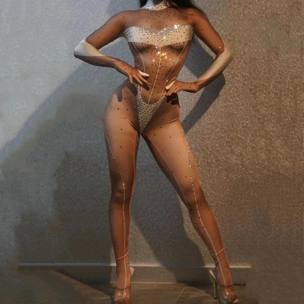 Sexy Party Dance Stage Wear Nightclub Dance Outfit Sparkly Rhinestones Jumpsuit
Sexy Party Dance Stage Wear Nightclub Dance Outfit Sparkly Rhinestones Jumpsuit