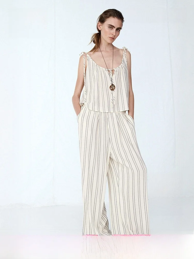 High Waist Loose Straight Leg Pants Drawstring Wide Leg Pants Summer New Arrival Women's Casual Trousers H&M 1345773
High Waist Loose Straight Leg Pants Drawstring Wide Leg Pants Summer New Arrival Women's Casual Trousers H&M 1345773