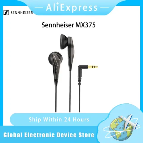 Sennheiser MX375 Stereo Earbuds Deep Bass Earphones 3.5mm Headset Sport Headphones HD Resolution HIFI Noise Reduce