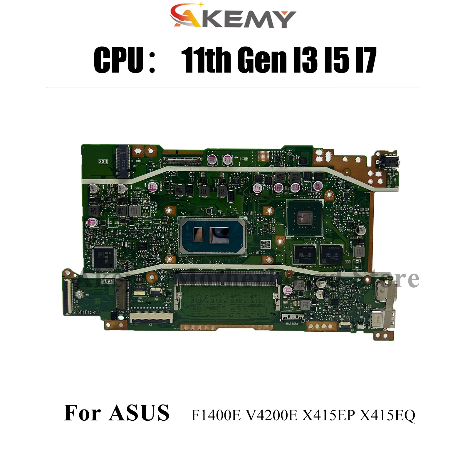 X415EP Laptop Motherboard For ASUS VivoBook X415EQ V5200E X415E F1500E X415EP F1400E V4200E Mainboard With I3 I5 I7 CPU tests OK
X415EP Laptop Motherboard For ASUS VivoBook X415EQ V5200E X415E F1500E X415EP F1400E V4200E Mainboard With I3 I5 I7 CPU tests OK