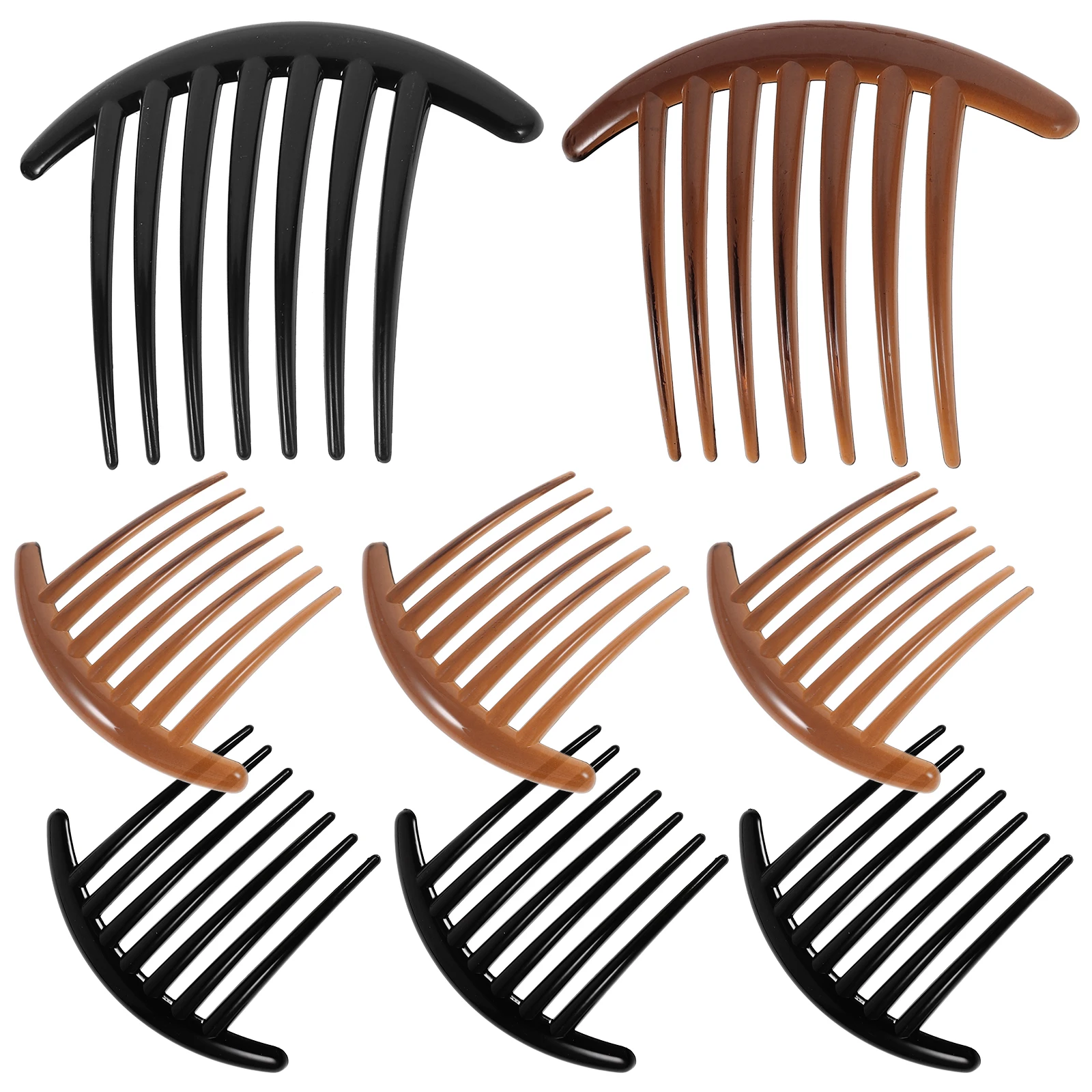 10pcs Long Tooth Bun Comb 7-Teethed Acrylic Side Comb For Women Girls Hair Styling Tool Portable Elegant Hair Accessory
10pcs Long Tooth Bun Comb 7-Teethed Acrylic Side Comb For Women Girls Hair Styling Tool Portable Elegant Hair Accessory
