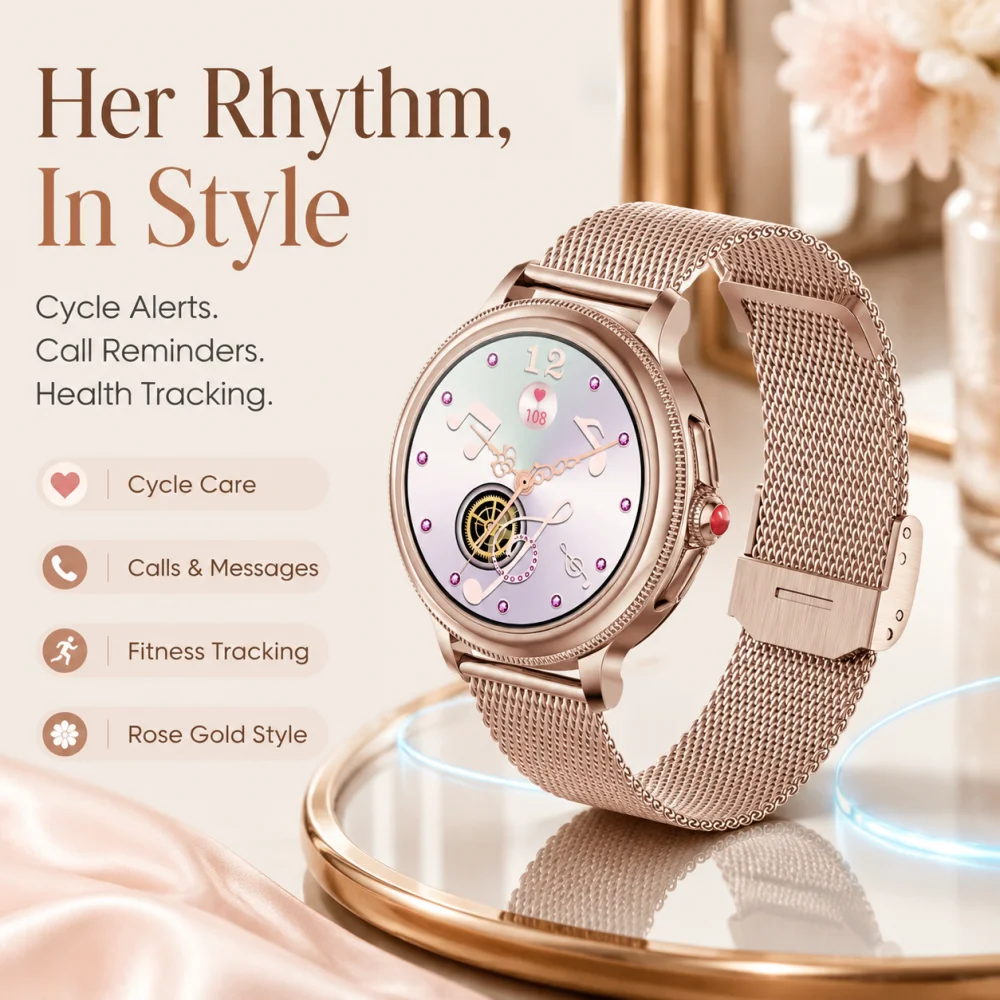 GEJIAN 1.2 "HD Screen Fashion Smart Watch for Women with Female Physiological Cycle Heart Rate Sleep IP67 BT Call Smartwatches
GEJIAN 1.2 "HD Screen Fashion Smart Watch for Women with Female Physiological Cycle Heart Rate Sleep IP67 BT Call Smartwatches