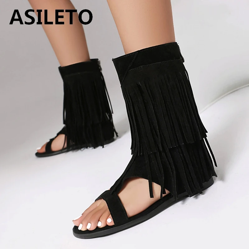 ASILETO 2025 Women Summer Flock Summer Midcalf Boots 2 Tassles Flat Heel Big Size 40 41 42 43 45 46 48 50 Brown Black Zipper
ASILETO 2025 Women Summer Flock Summer Midcalf Boots 2 Tassles Flat Heel Big Size 40 41 42 43 45 46 48 50 Brown Black Zipper