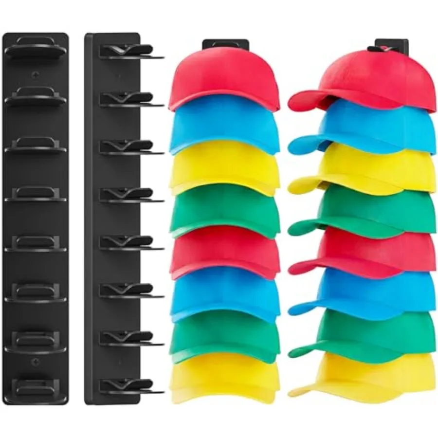 2 Pack MultiLayer Hat Organizer for Baseball Caps, Holds 16 Hats, Hat Hook for Wall, Dual Mount Adhesive/Screws,Space Saving Ca
2 Pack MultiLayer Hat Organizer for Baseball Caps, Holds 16 Hats, Hat Hook for Wall, Dual Mount Adhesive/Screws,Space Saving Ca