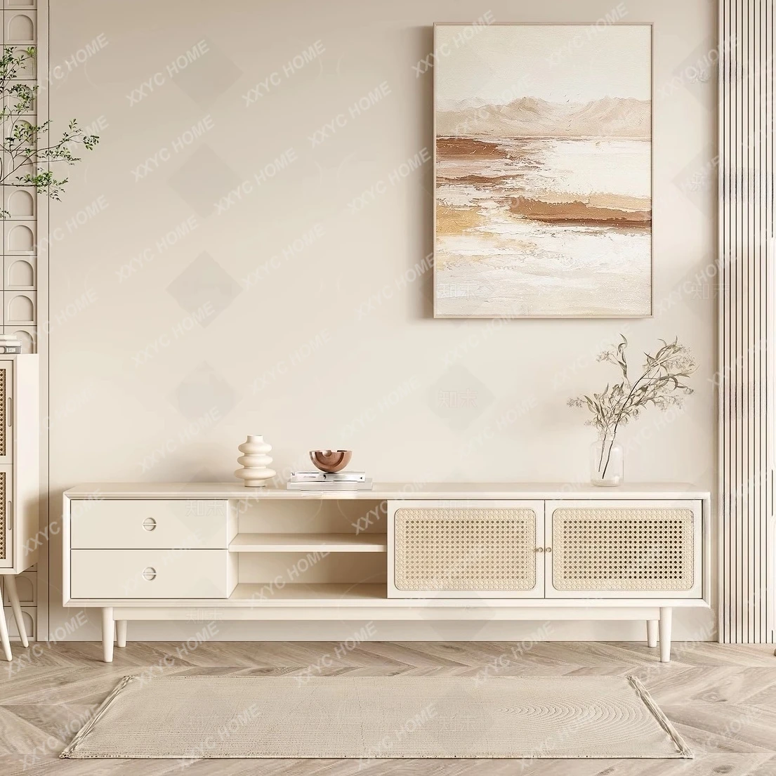 Telescopic TV Cabinet Minimalist Modern Home Living Room White
Telescopic TV Cabinet Minimalist Modern Home Living Room White