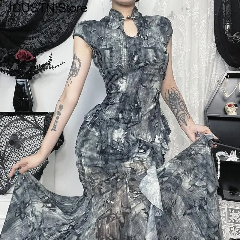 Винтажный костюм с юбкой в китайском стиле, элегантный комплект Cheongsam с бабочкой, юбка с высокой талией и принтом Y2K, костюм феи в стиле гранж для девочек
Винтажный костюм с юбкой в китайском стиле, элегантный комплект Cheongsam с бабочкой, юбка с высокой талией и принтом Y2K, костюм феи в стиле гранж для девочек