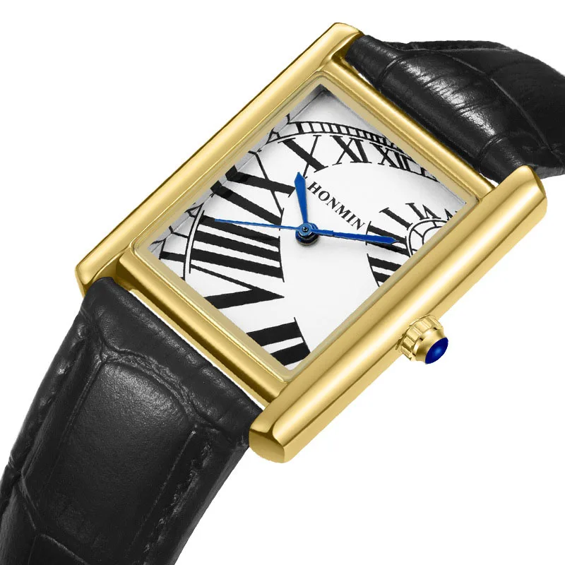 Watch Men's Material Classic Simple Roman Square Dial Genuine leather strap Waterproof Male Fashion Quartz Clock Wristwatches
Watch Men's Material Classic Simple Roman Square Dial Genuine leather strap Waterproof Male Fashion Quartz Clock Wristwatches