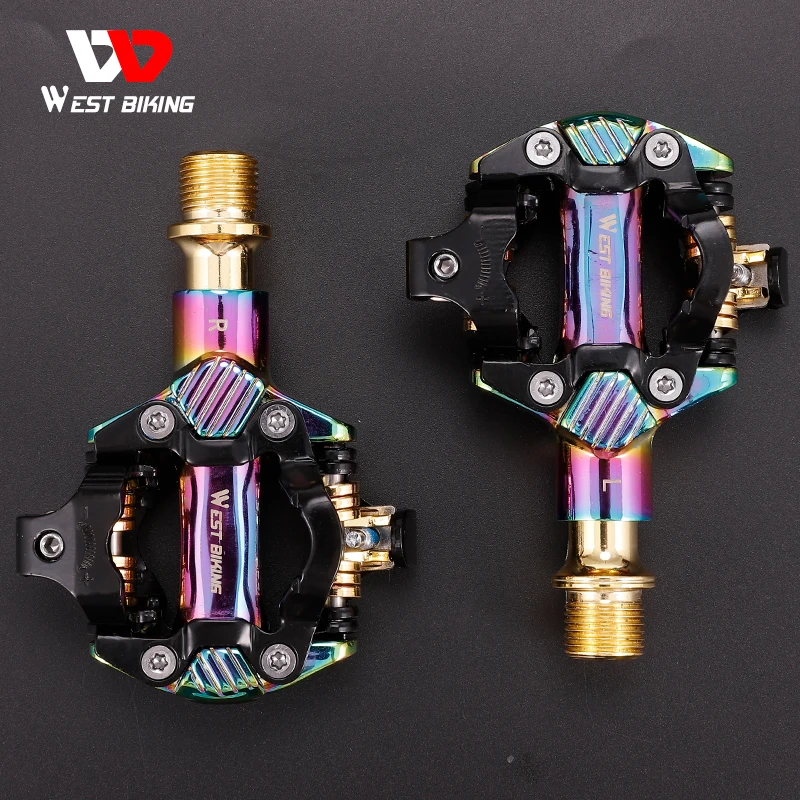 WEST BIKING Mountain Bike Lock Pedals Sealed Clipless 9/16" Crank with SPD Cleats Ultralight Bicycle Parts Aluminum Alloy Pedal
WEST BIKING Mountain Bike Lock Pedals Sealed Clipless 9/16" Crank with SPD Cleats Ultralight Bicycle Parts Aluminum Alloy Pedal