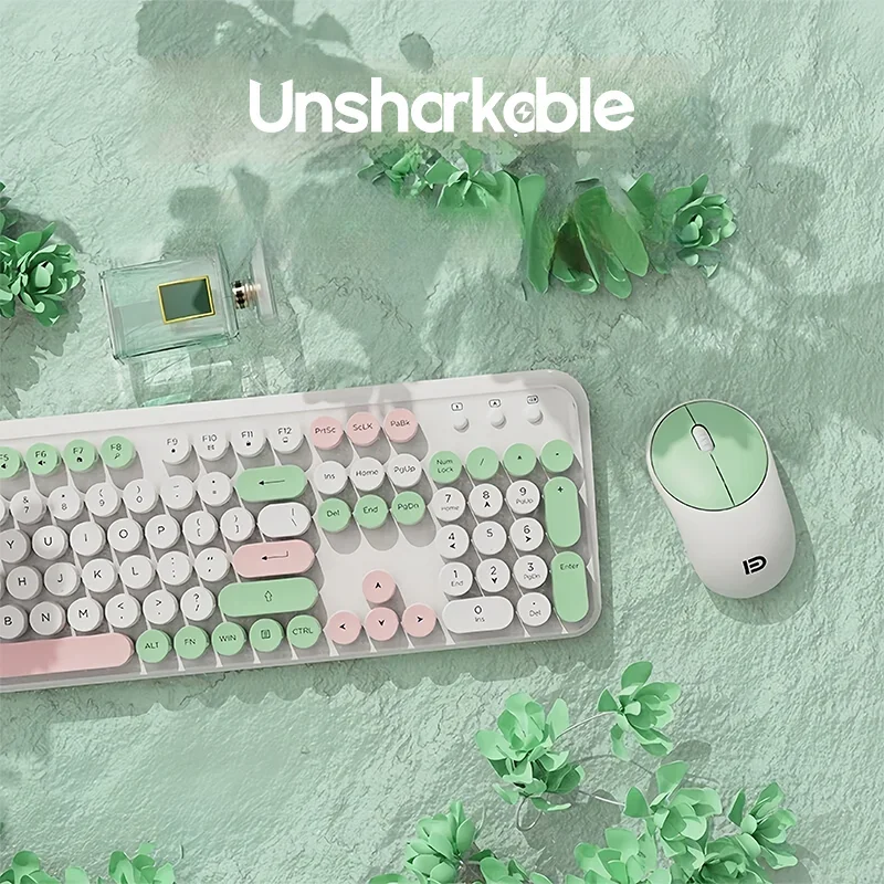 UNSHARKABLE EK8870 2,4G Беспроводная клавиатура и мышь, комбинированный ретро-дизайн, сферические колпачки механического стиля для игрового офиса, ПК Mac
UNSHARKABLE EK8870 2,4G Беспроводная клавиатура и мышь, комбинированный ретро-дизайн, сферические колпачки механического стиля для игрового офиса, ПК Mac