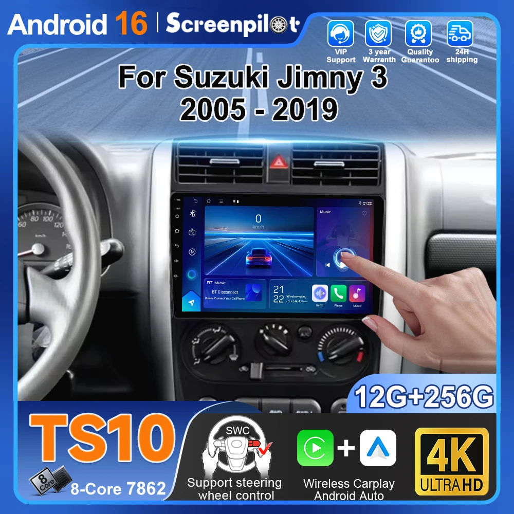 Android 16 For Suzuki Jimny 3 2005-2016 2017 2018 2019 Carplay Auto Car Radio Multimedia Player Gps Stereo Dsp Wifi+5g Wifi Rds
Android 16 For Suzuki Jimny 3 2005-2016 2017 2018 2019 Carplay Auto Car Radio Multimedia Player Gps Stereo Dsp Wifi+5g Wifi Rds