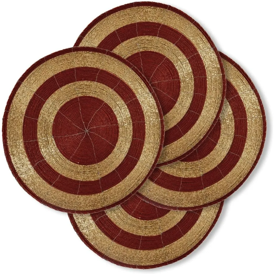 Набор круглых салфеток из бисера o12,14 дюймов, красные стеклянные салфетки ручной работы из бисера для обеденного стола. Круглый, термостойкий фермерский дом в деревенском стиле.
Набор круглых салфеток из бисера o12,14 дюймов, красные стеклянные салфетки ручной работы из бисера для обеденного стола. Круглый, термостойкий фермерский дом в деревенском стиле.