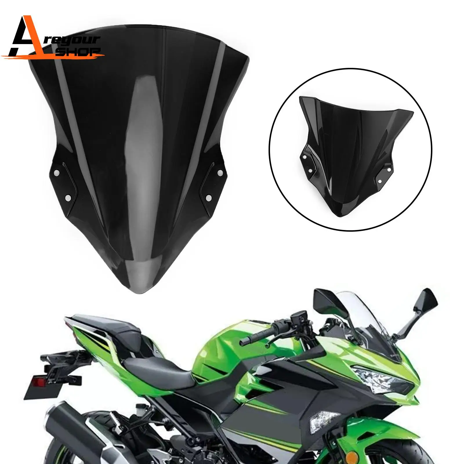 ABS Plastic Motorcycle Windshield Windscreen for Kawasaki Ninja 250/400 2018 2019 2020 2021 2022 2023 2024
ABS Plastic Motorcycle Windshield Windscreen for Kawasaki Ninja 250/400 2018 2019 2020 2021 2022 2023 2024