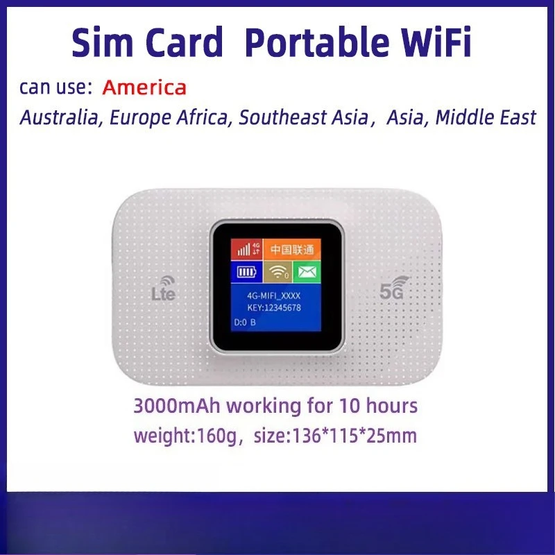 4G Lte Router Wireless Wifi 2100mAh Mobile Hotspot with SIM Card Slot Hotspot Pocket WIFI 150mbps for Outdoor Home Office Travel
4G Lte Router Wireless Wifi 2100mAh Mobile Hotspot with SIM Card Slot Hotspot Pocket WIFI 150mbps for Outdoor Home Office Travel