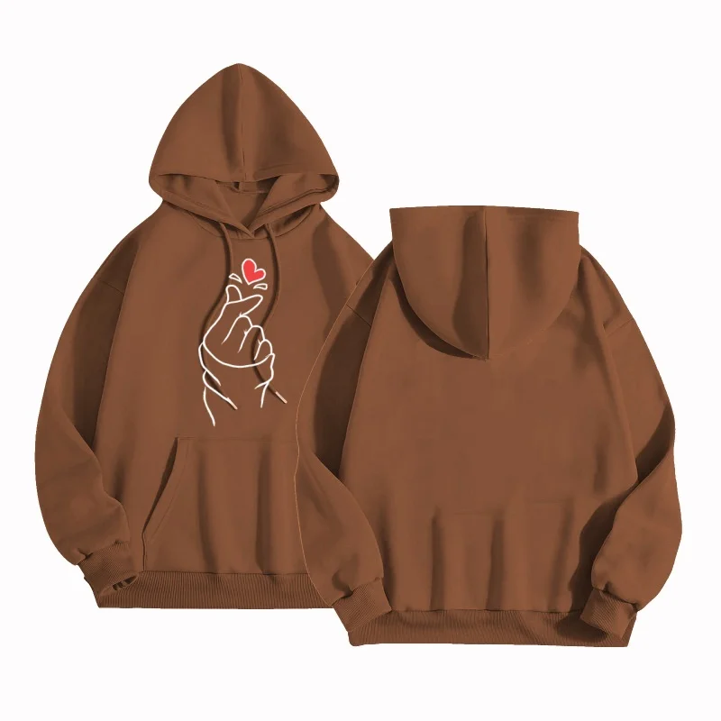 Spring and autumn drawstring hooded sweater women's 2025 new heart-to-heart printed long-sleeved blouse loose casual coat
Spring and autumn drawstring hooded sweater women's 2025 new heart-to-heart printed long-sleeved blouse loose casual coat