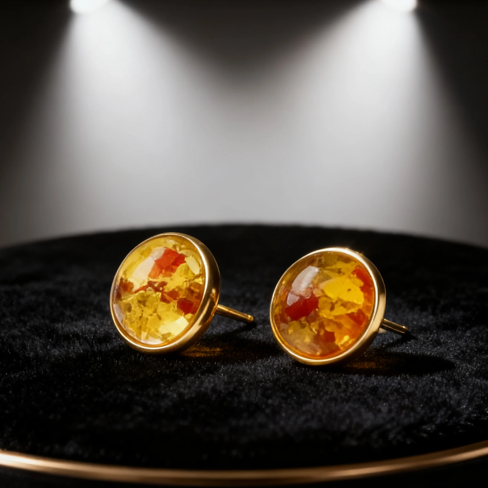 Pure Silver Inlaid with Natural Flower Amber Round Earrings Gold Edge Design Luxury Retro Style Size 114x95x73mm
Pure Silver Inlaid with Natural Flower Amber Round Earrings Gold Edge Design Luxury Retro Style Size 114x95x73mm