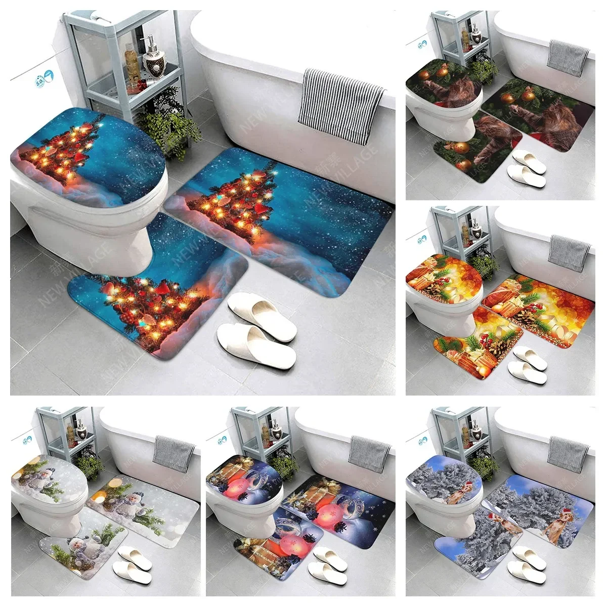 home bathroom floor mats Christmas decorations Bath Foot mat modern bathroom accessories rug Toilet mat Bathtub anti-slip carpet
home bathroom floor mats Christmas decorations Bath Foot mat modern bathroom accessories rug Toilet mat Bathtub anti-slip carpet