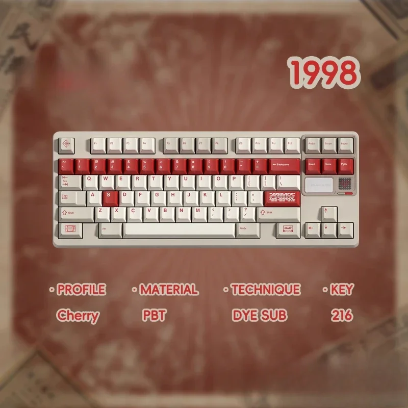 MiFuny Placemat Theme Retro Keycaps 216Keys PBT Cherry Profile Custom Key Cap for Mechanical Keyboard Game Accessories Mouse Pad
MiFuny Placemat Theme Retro Keycaps 216Keys PBT Cherry Profile Custom Key Cap for Mechanical Keyboard Game Accessories Mouse Pad