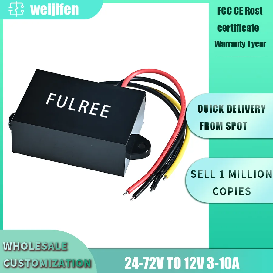 DC 72V 60V 48V 36V 24V to DC 12V 3A 5A 8A 10A Step Down Voltage Auto Car Bike Power Converter 24 36 48 60 72 Volt Buck 12 Volt
DC 72V 60V 48V 36V 24V to DC 12V 3A 5A 8A 10A Step Down Voltage Auto Car Bike Power Converter 24 36 48 60 72 Volt Buck 12 Volt